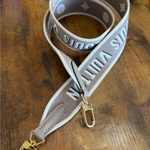 Louis Vuitton Taupe Monogram Jacquard Strap with Gold Hardware